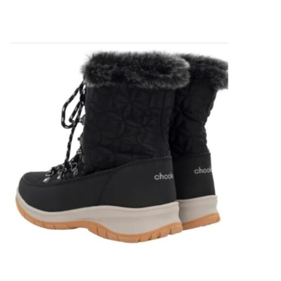 NWT Chooka women's belltown mid faux fur boot , Black -size 6 - Picture 4 of 4